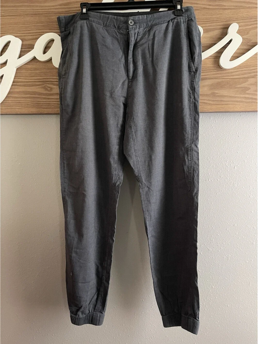 Mack Weldon Performance Stretch Ace Sweatpants Joggers Size Mens Large Gray.